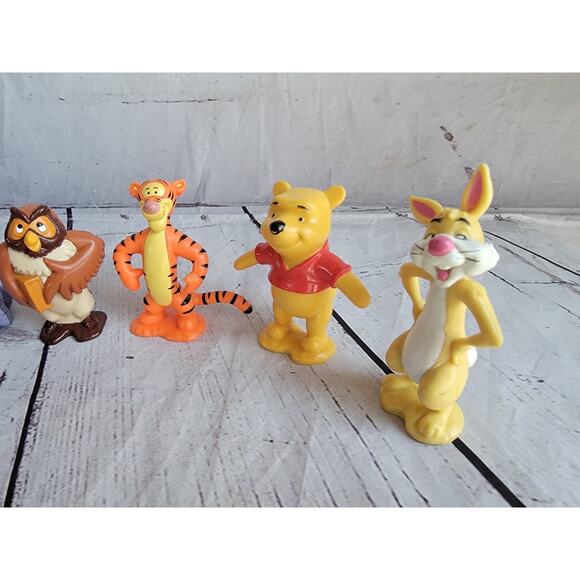 Disney Winnie The Pooh PVC Figure Lot Owl Tigger Eeyore Rabbit Cake Toppers - Picture 2 of 8